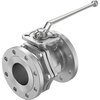 Ball valve Series: VZBF Stainless steel/PTFE Handle PN20 Flange 4" (100)